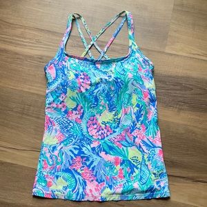 Lilly Pulitzer luxletic workout tank mermaid small